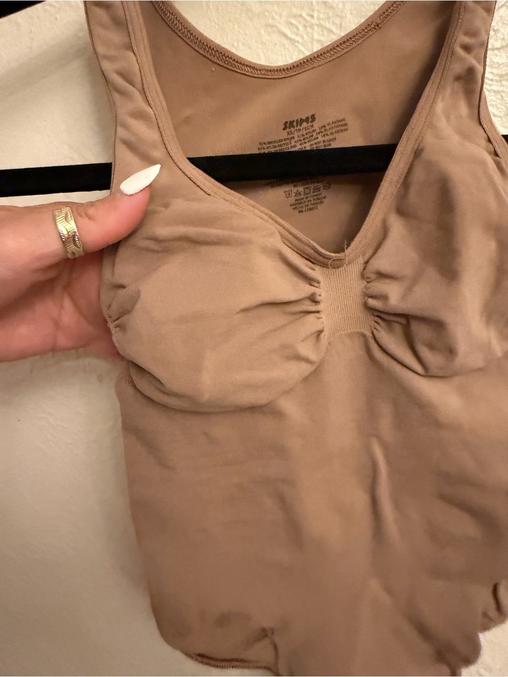 SKIMS Sculpt Scoop Neck Thong Bodysuit - Beige - Picture 6 of 8